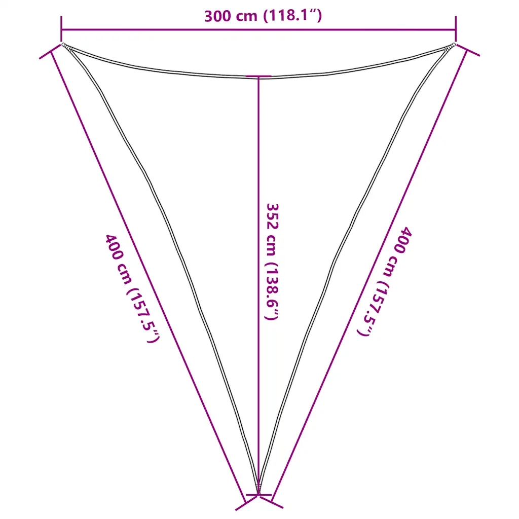 Vela Parasole 160 g/m² Grigio Talpa 3x4x4 m in HDPE 311420