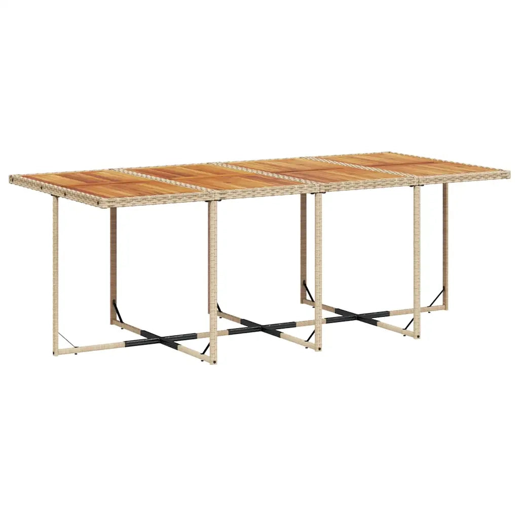 Set da Pranzo da Giardino 13 pz con Cuscini Beige in Polyrattan 3278115