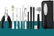 Kit per tagliare unghie - Set di manicure in acciaio inossidabile - 17 pezzi