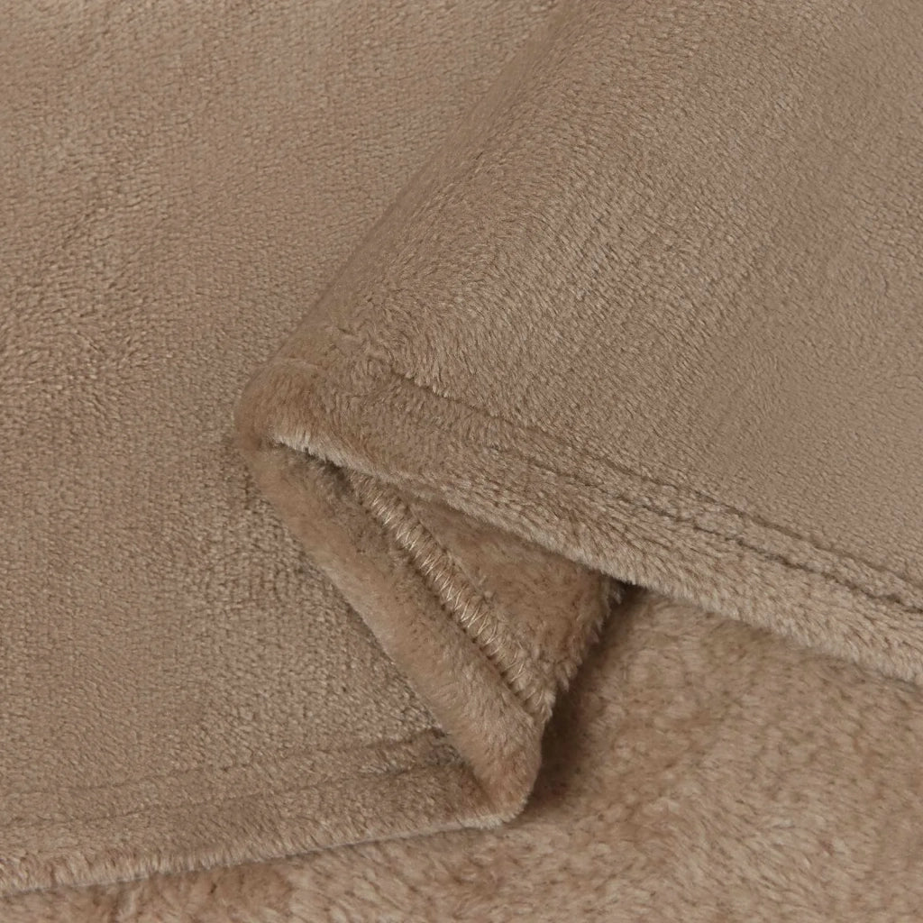 Coperte da Pile 6 pz Cammello 240 x 270 cm Panno