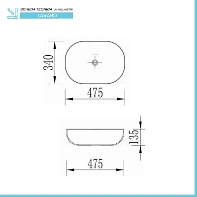Mobile bagno sospeso 80 cm ossido e rovere con lavabo e specchio Kleo
