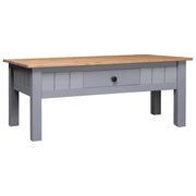 Tavolino da CaffÃ¨ Grigio 100x60x45cm Pino Massello Panama Range