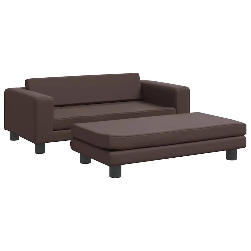 Lettino per Cani con Estensione Marrone 100x50x30 cm Similpelle CFW7731394