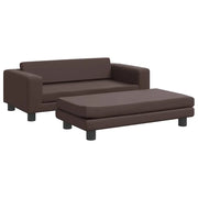 Lettino per Cani con Estensione Marrone 100x50x30 cm Similpelle CFW7731394
