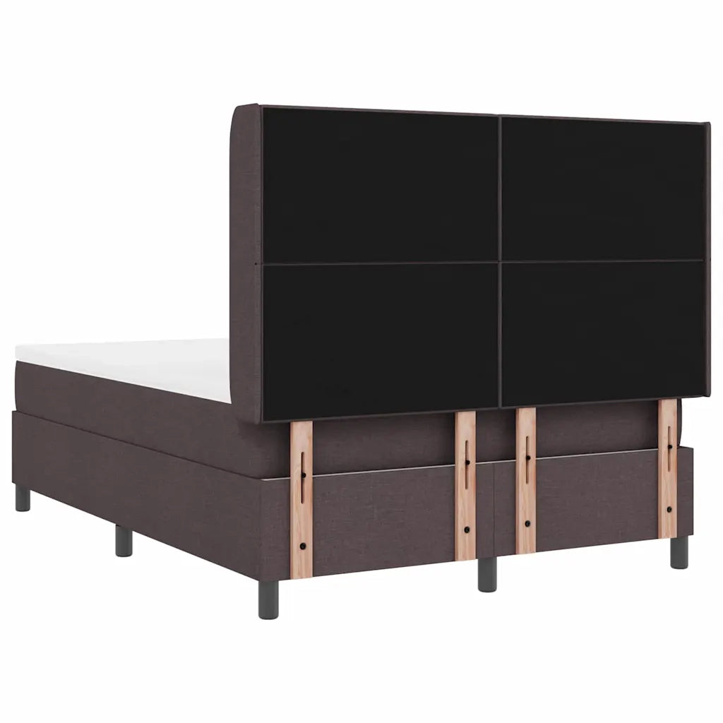 Letto a molle con materasso Marrone Scuro 200 x 160 cm Tessuto 3341654