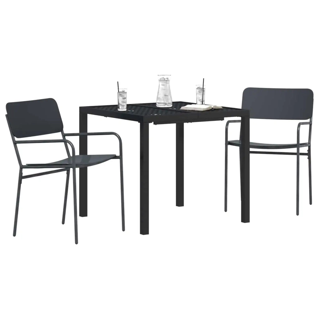 Set Mobili da Esterno 3 pz Antracite Acciaio 3422867