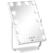 Specchio da trucco con luci LED ¨C zephmum ¨C 32,8x11x47,4 cm bianco