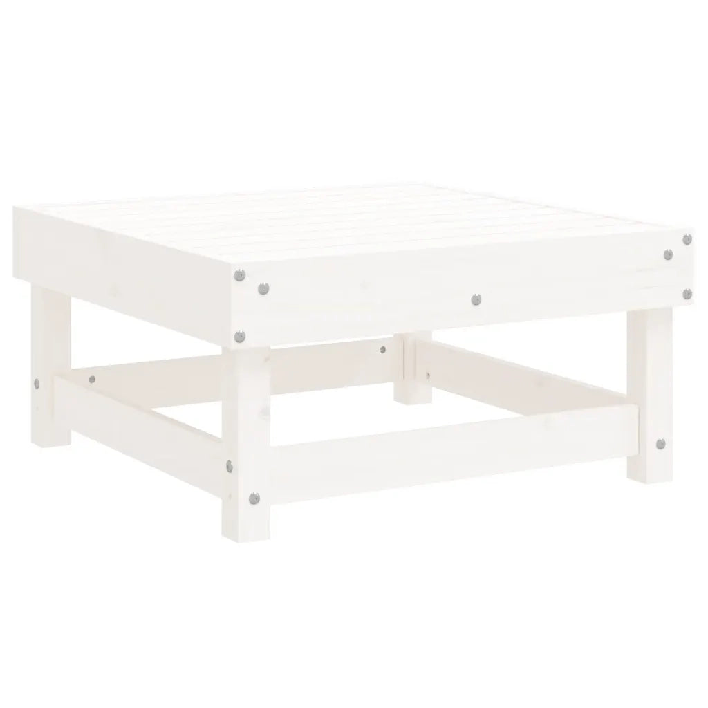Set Salotto da Giardino 6 pz Bianco in Legno Massello di Pino 3186306