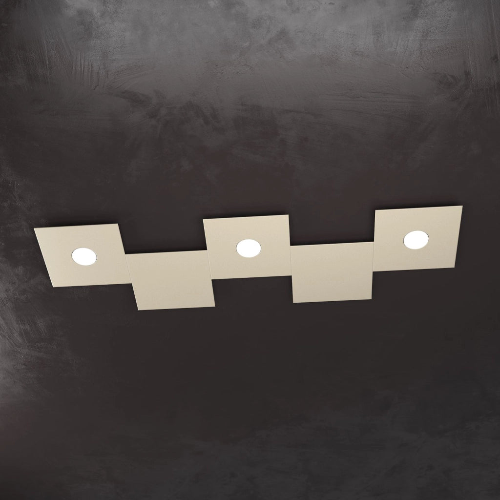 ECCENTRIC APPLIQUE-PLAFONIERA 3 LUCI + 2 DECORATIVO SABBIA 1156-3L2D-SA