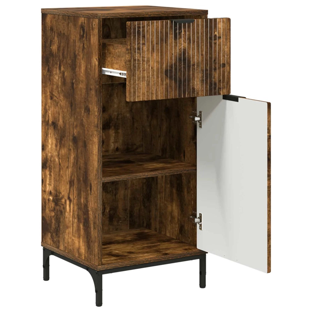 Mobile da Bagno con cassetto Rovere fumé 39,5 x 36 x 88 cm 883399