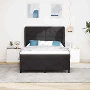 Letto a molle con materasso Nero 200 x 140 cm Velluto 3340930