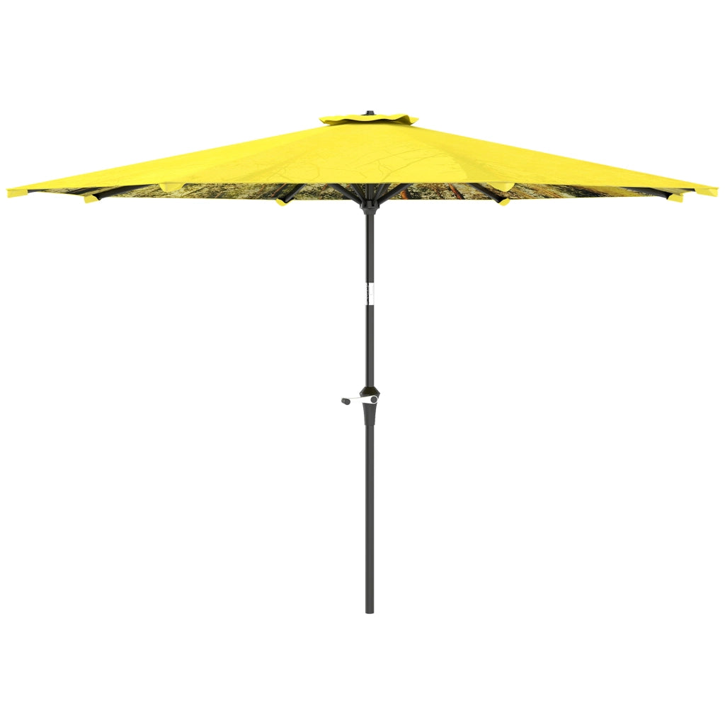 Ombrellone da giardino 300 cm ottagonale ¨C zephmum ¨C giallo con manovella