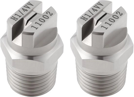 Nozzle alta pressione 0,91mm apertura - 110° testa di getto - 1/4 BSPT tubo di ingresso - bocca a V - Compatibile con Prochem - alta efficienza di uscita d'acqua - nozzola alta pressione