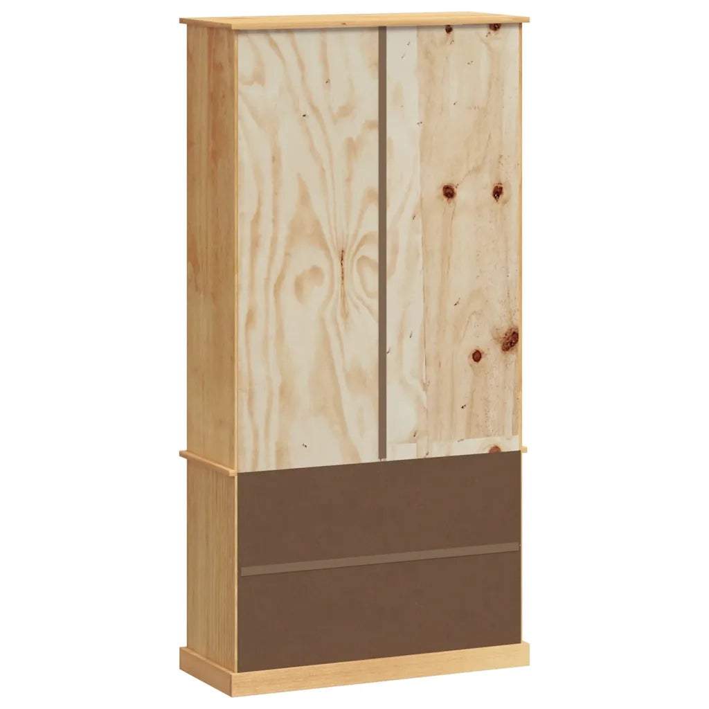Libreria VIGO 85x35x170 cm in Legno Massello di Pino 353196