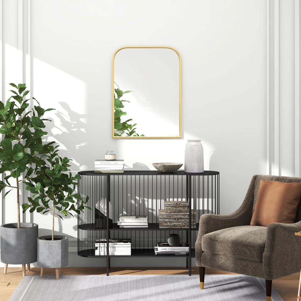 Specchio da parete ¨C zephmum ¨C oro 60x3x87 cm