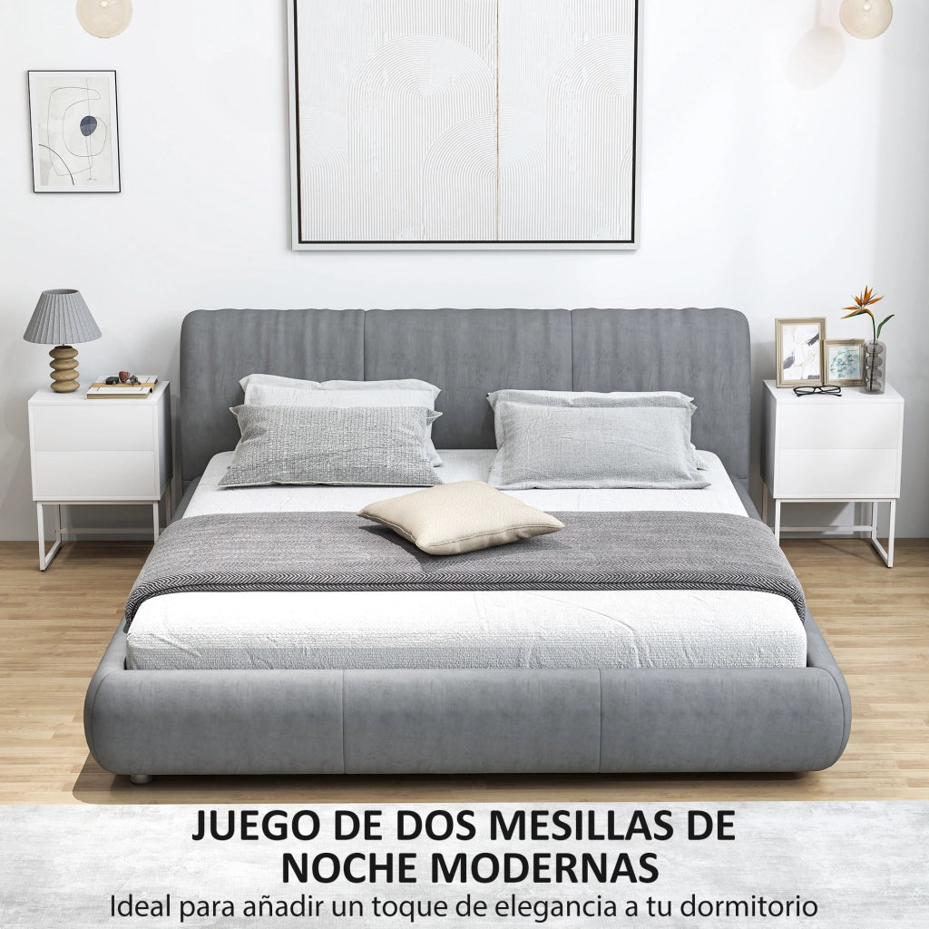 Tavolino da notte ¨C zephmum ¨C 40x30x55 cm bianco