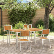 Set da pranzo per esterni 5 pcs Marrone Legno di teak solido 3334799