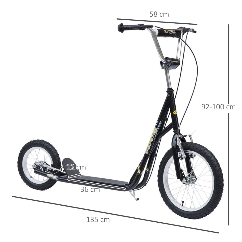 Monopattino per Bambini con Freni a Mano e Ruote in Gomma ¨C zephmum ¨C Regolabile in Altezza 16'