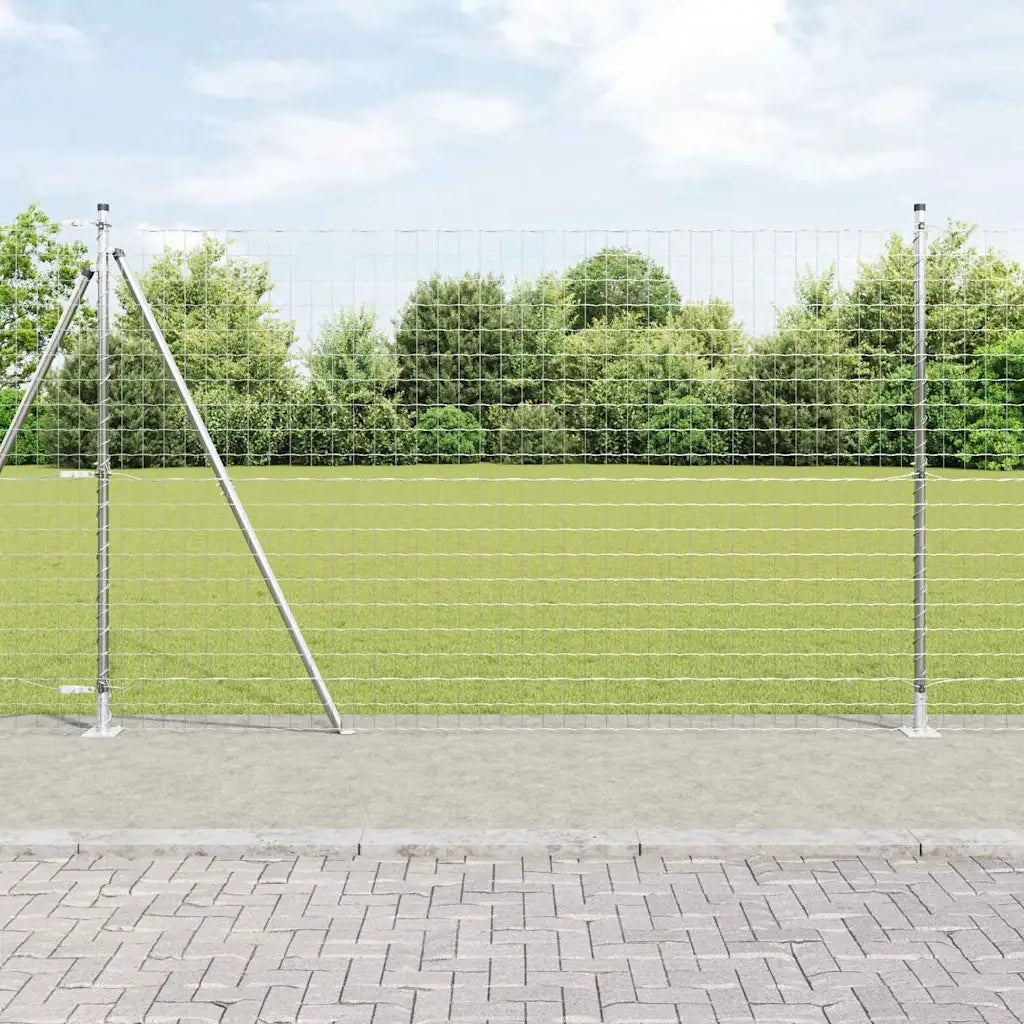 Recinzione da Giardino | Recinzione con Posto Argento 1,5 x 10 m Acciaio