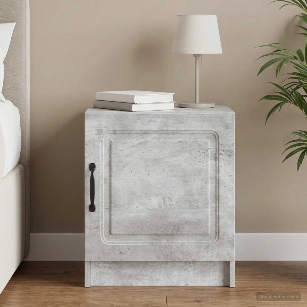 Armadio da Notte Grigio Cemento 43 x 34,5 x 47 cm 895721