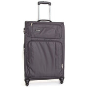 Trolley Valigia Grande Morbida in Poliestere 4 Ruote TSA Ravizzoni Raffaello DK Grigio
