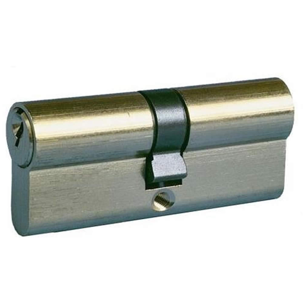 Cilindro ad infilare ottone mm 80 decentrato mm 30/50 foro yale