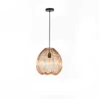 E-STYLO Lampada a sospensione con paralume a gabbia in metallo dorato, ideale per aggiungere eleganza e modernità ai tuoi ambienti, 35cm X 35cm H. 150cm