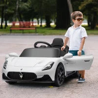 Macchina per Bambini Maserati MC20, Guida Manuale, Telecomando e Fari LED, Età 3-6 Anni, Bianco