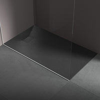 Piatto doccia in resina 90x90 cm effetto pietra colore nero CUBA