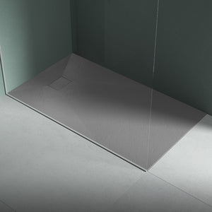 Piatto doccia in resina 90x180 cm effetto pietra colore grigio CUBA