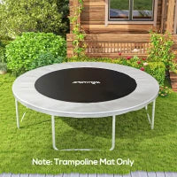 Tappeto Elastico di Ricambio per Trampolino da 3m con 8 Cuciture e Rivestimento Anti UV, Nero