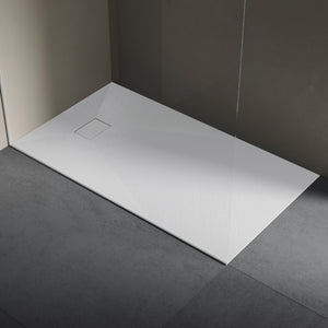 Piatto doccia in resina 70x120 cm SMC effetto pietra colore bianco CUBA