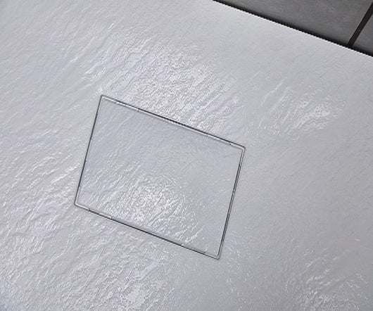 Piatto doccia in resina 70x120 cm SMC effetto pietra colore bianco CUBA