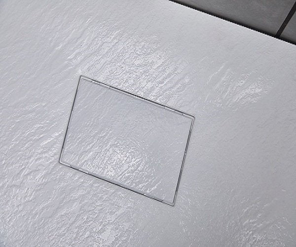 Piatto doccia in resina 70x120 cm SMC effetto pietra colore bianco CUBA