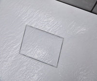 Piatto doccia in resina 90x120 cm SMC effetto pietra colore bianco CUBA