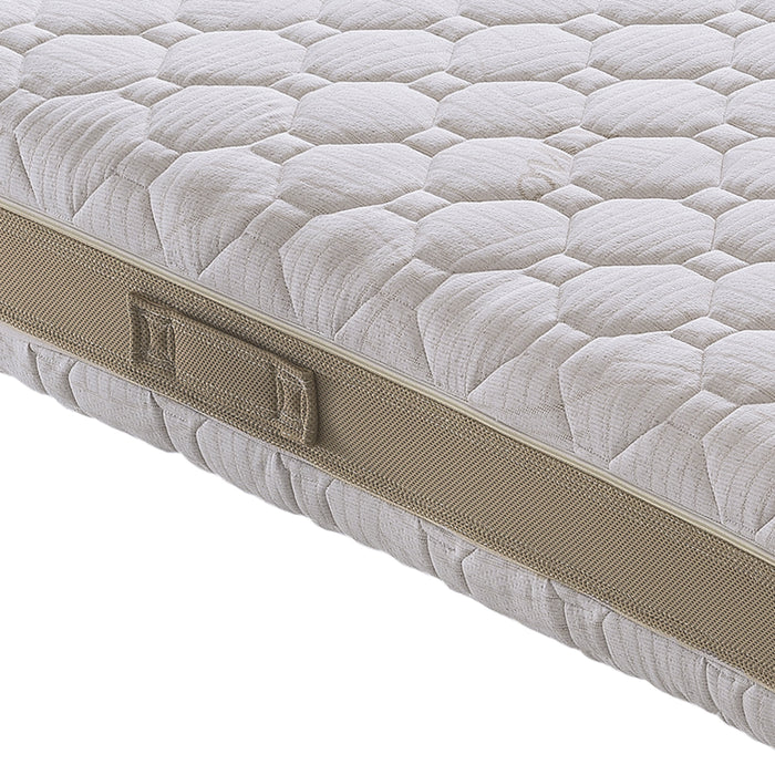 Materasso Piazza e Mezza 120x190 in memory foam, 3 strati, rivestimento sfoderabile, 5 cm di memory foam, 7 zone di comfort