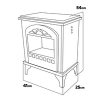 Didone - Camino a bioetanolo da terra freestanding, biocamino da pavimento stile vintage, dimensioni 40x25xH54 cm