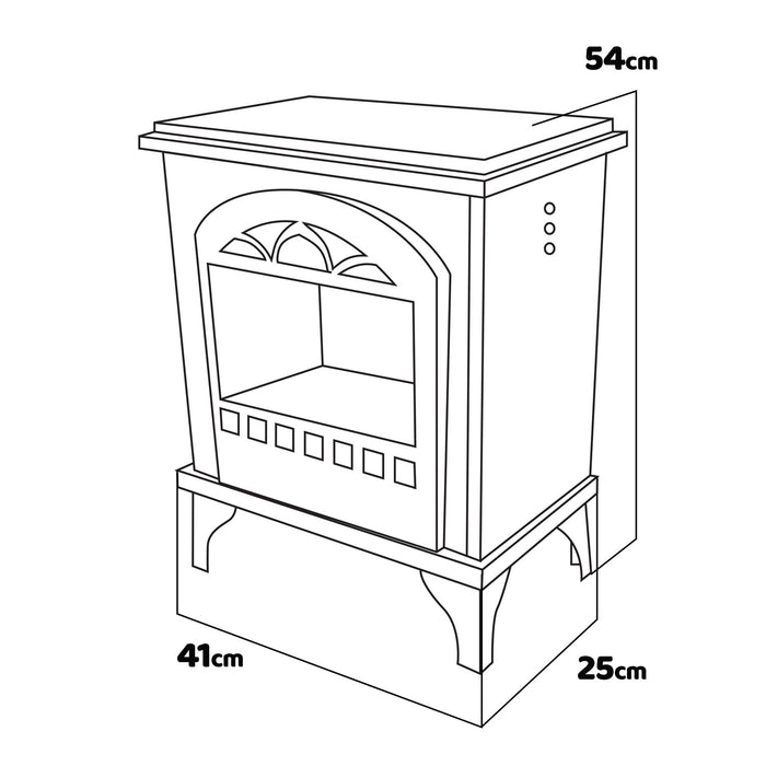 Didone - Camino a bioetanolo da terra freestanding, biocamino da pavimento stile vintage, dimensioni 40x25xH54 cm