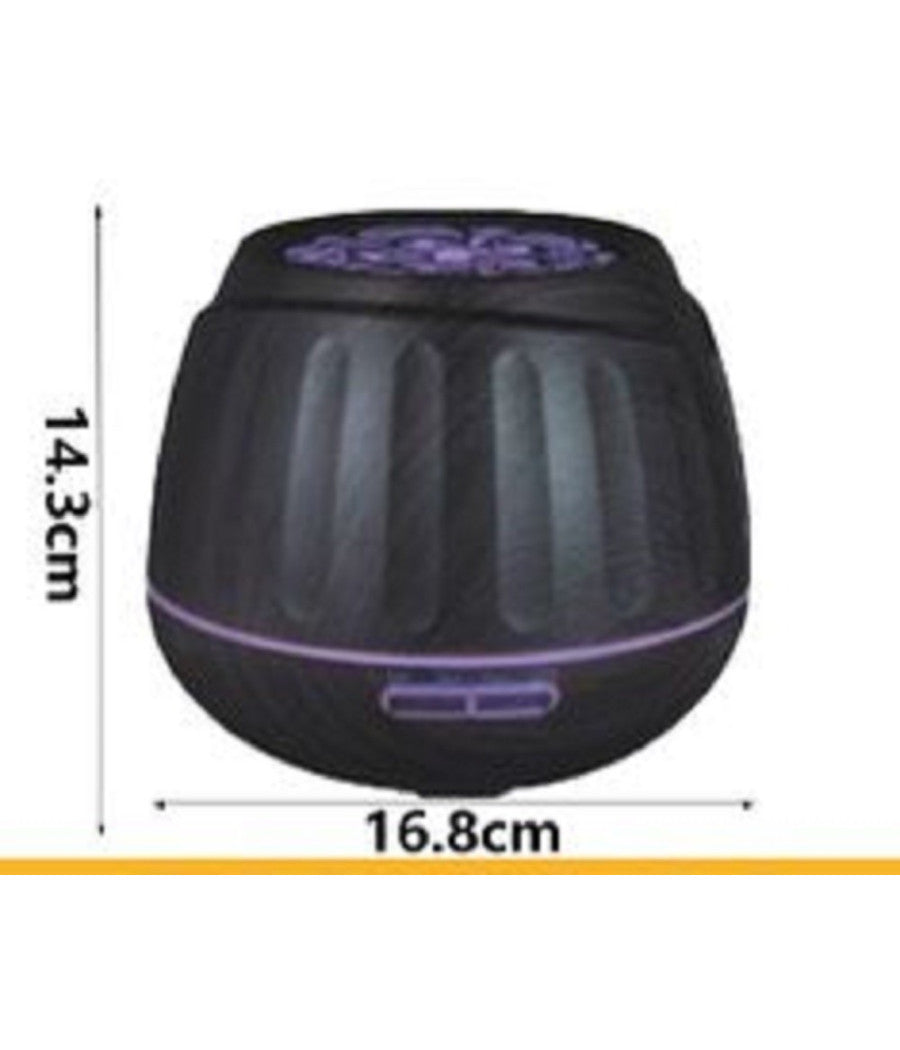 Diffusore Aromi Umidificatore Ultrasuoni 500ml 12w Aromaterapia Colore Led Luce Tx-8362         