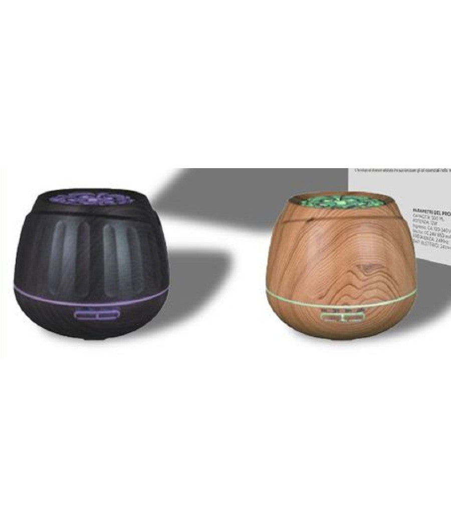 Diffusore Aromi Umidificatore Ultrasuoni 500ml 12w Aromaterapia Colore Led Luce Tx-8362         