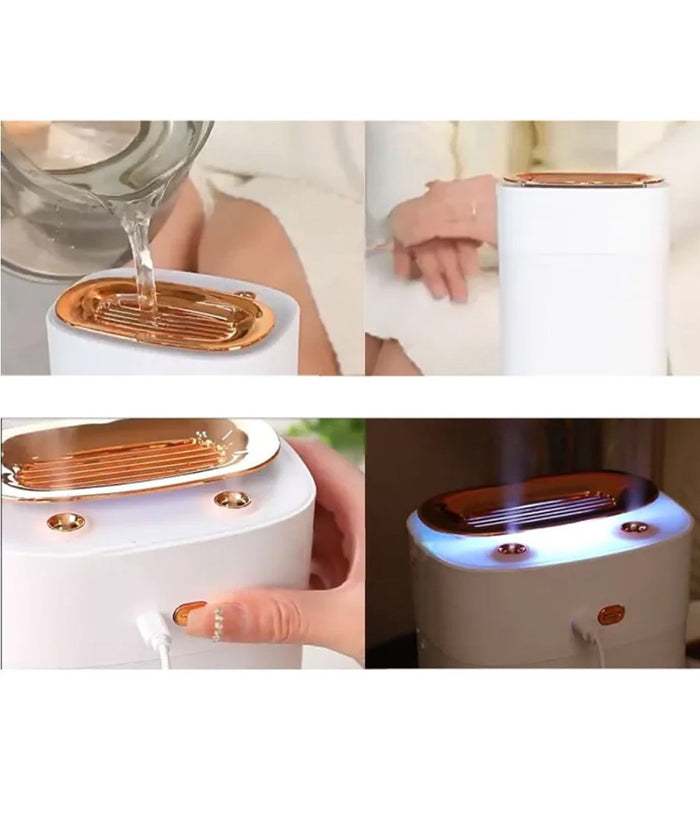 Diffusore Per Ambiente Aromaterapia Di Oli Essenzili Profumatore Nano Spray Led         