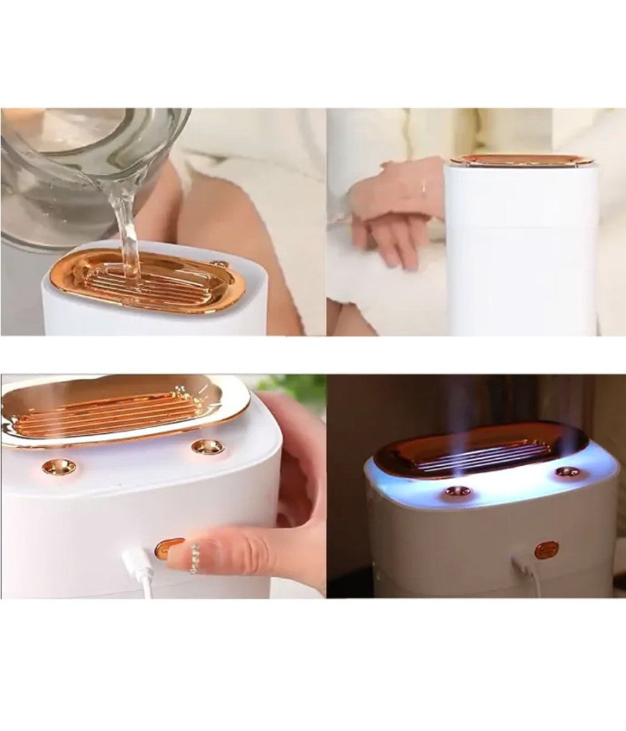 Diffusore Per Ambiente Aromaterapia Di Oli Essenzili Profumatore Nano Spray Led         