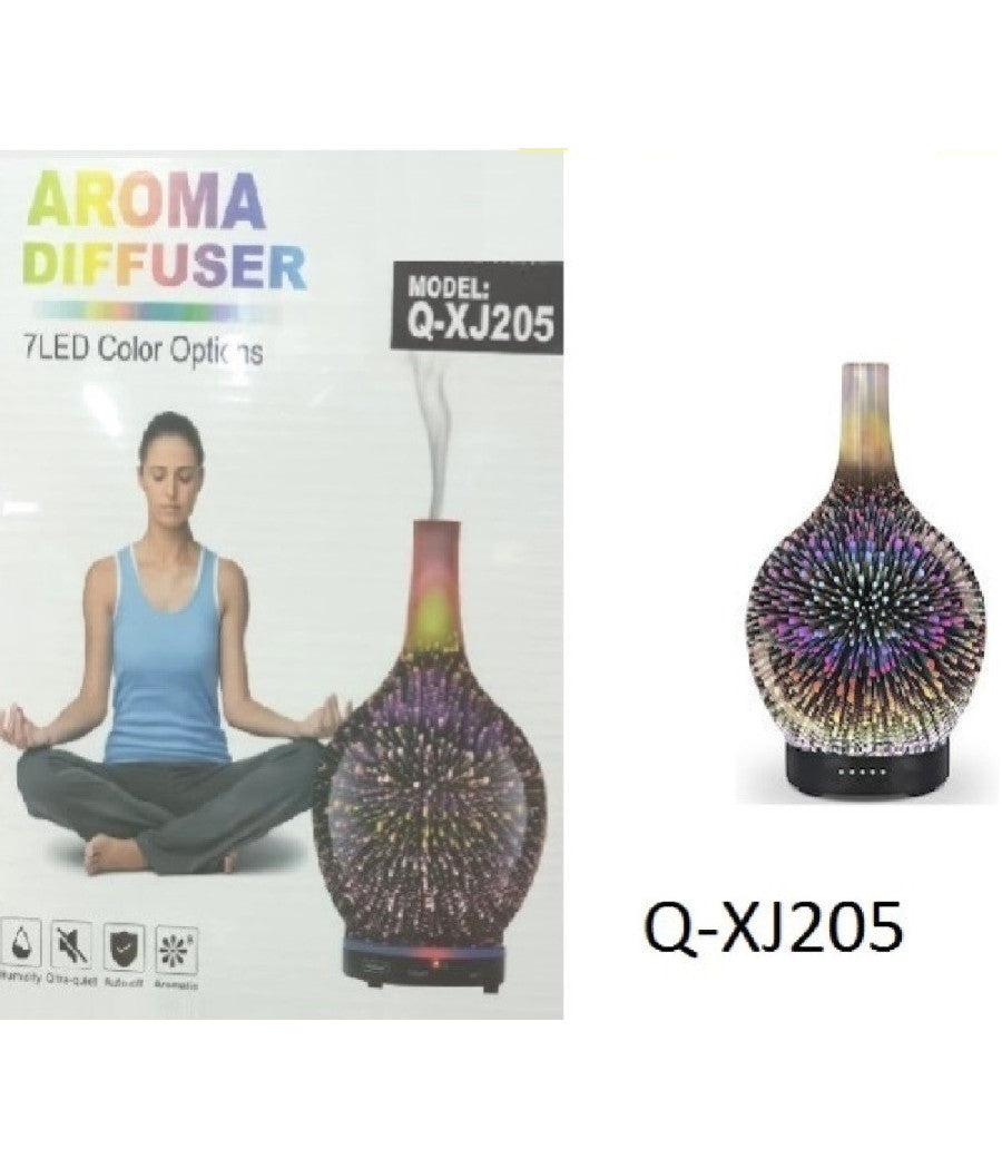 Diffusore Per Aromaterapia Ad Ultrasuoni Umidificatore 120ml Q-xj205 7 Colori Led         