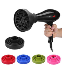 Diffusore Universale Per Phon Asciugacapelli In Silicone Da Viaggio Pieghevole         