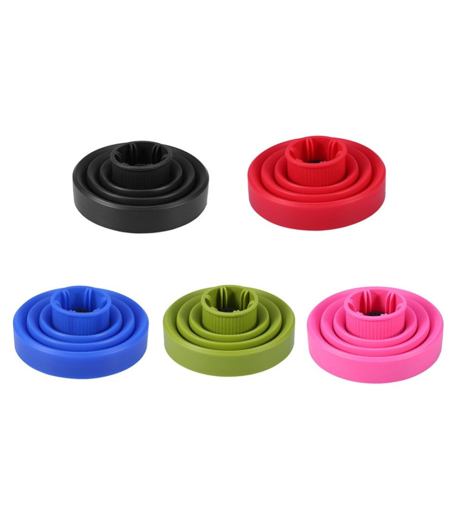 Diffusore Universale Per Phon Asciugacapelli In Silicone Da Viaggio Pieghevole         