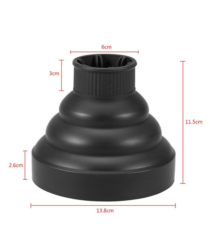 Diffusore Universale Per Phon Asciugacapelli In Silicone Da Viaggio Pieghevole         