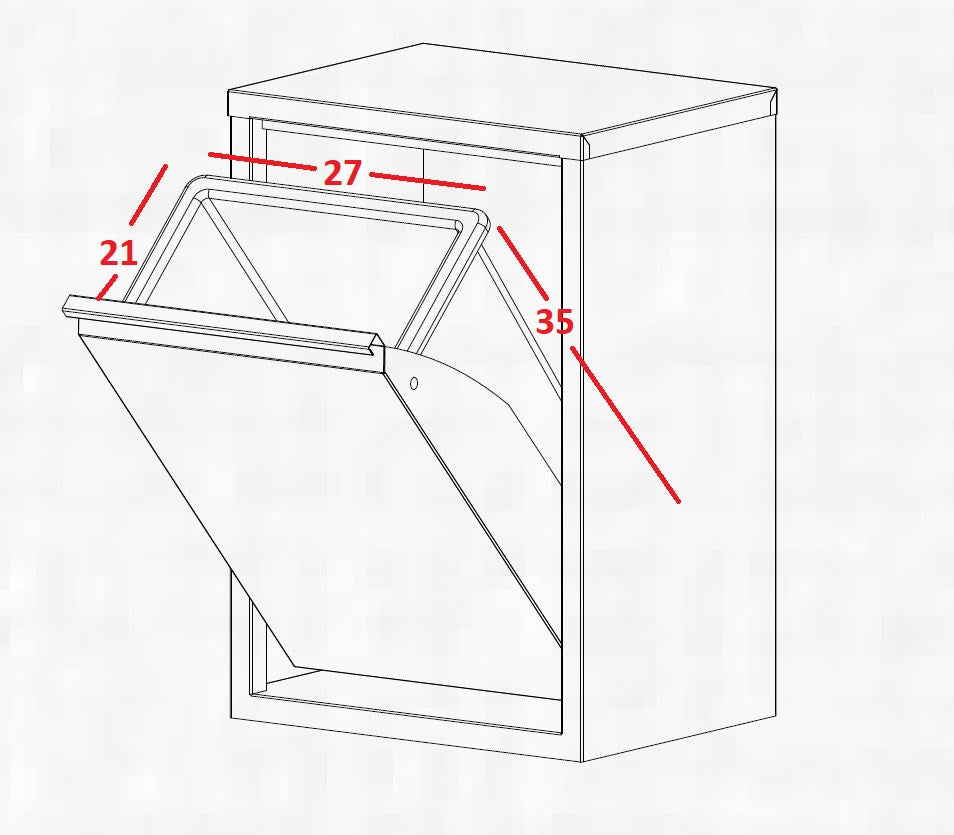 Pattumiera per Raccolta Differenziata EcoPatty, 2 Bidoni, BIANCO, Mobile metallo Salvaspazio, Interno/Esterno