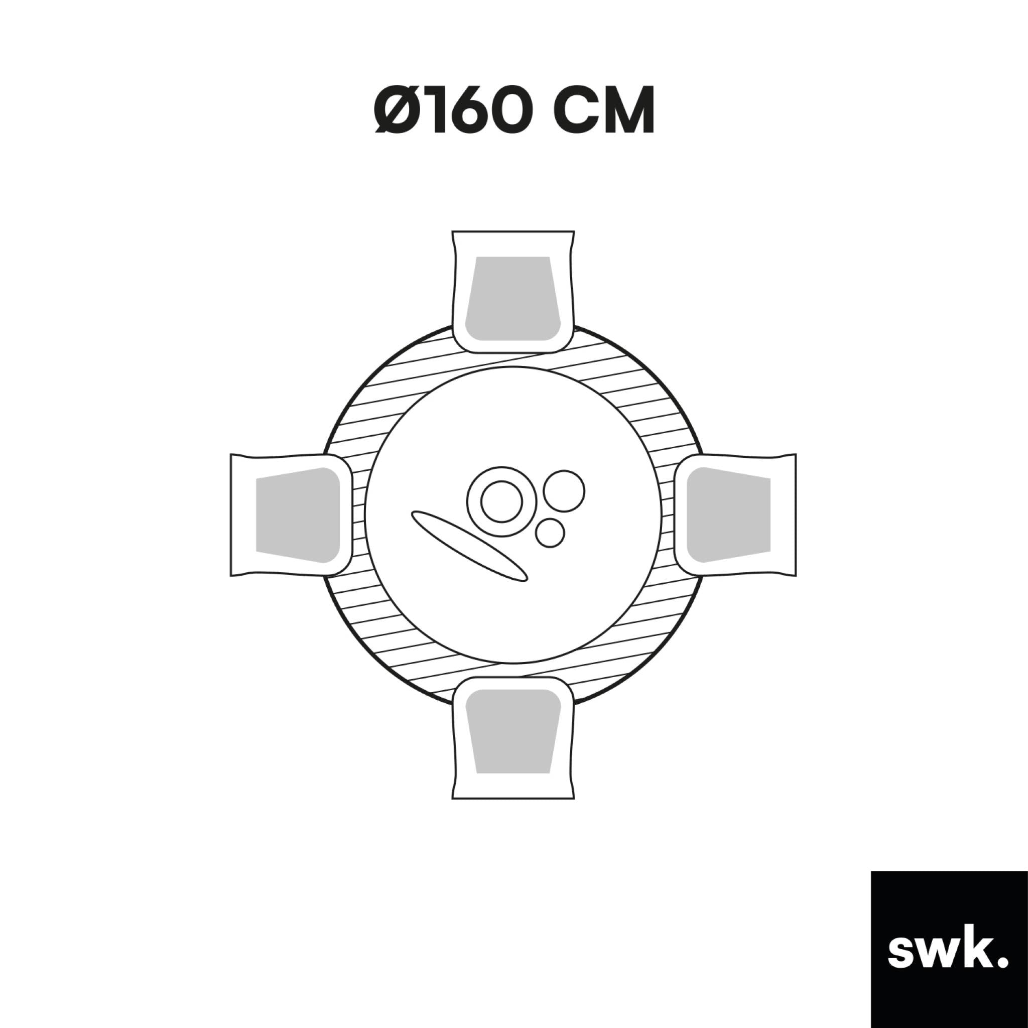 Tappeto interno rotondo crema, 160cm, crema