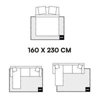 Tappeto interno/esterno motivi geometrici crema, beige