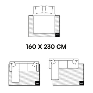 Tappeto interno con archi etnici, beige e crema